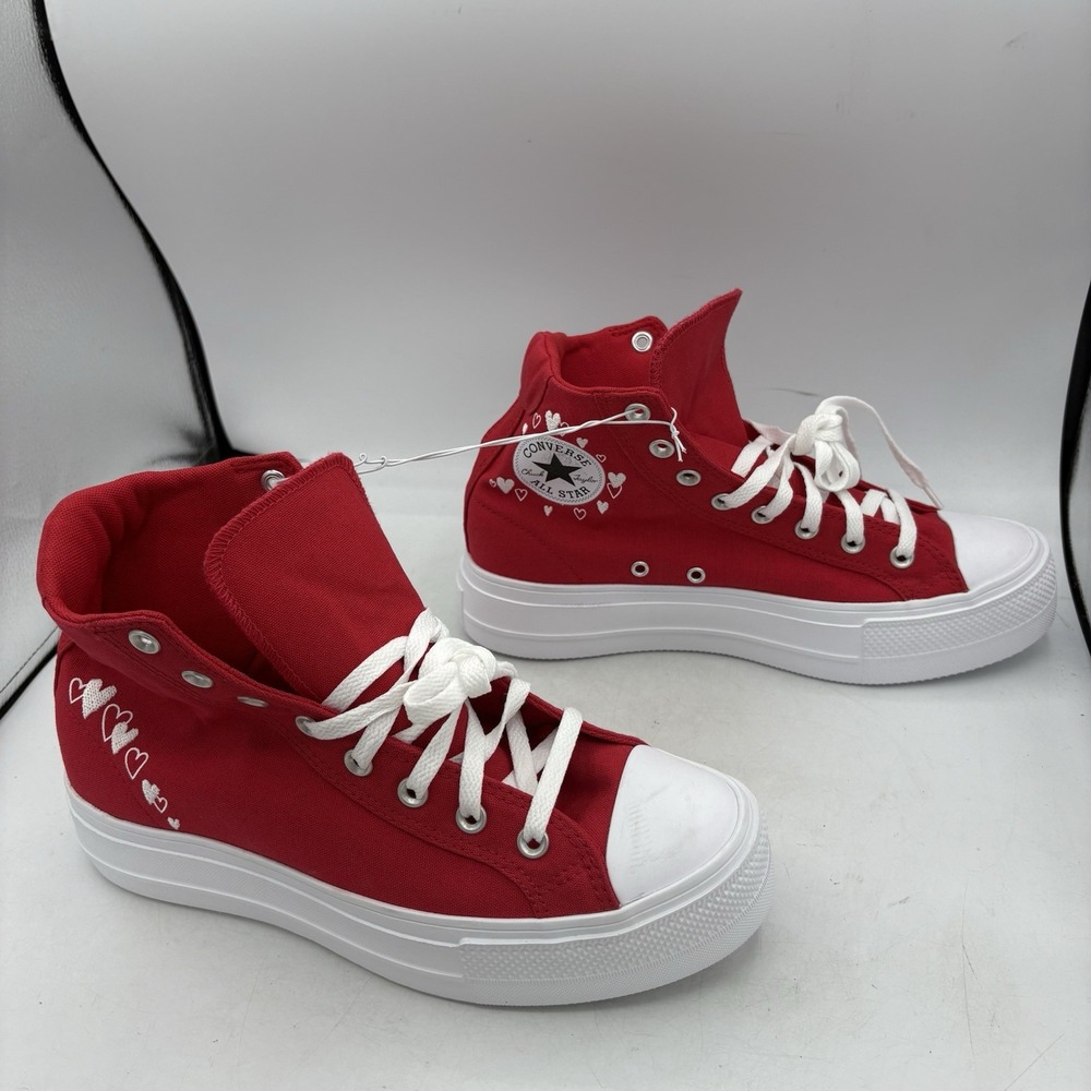 Converse Shoes Womens Size11 Chuck Taylor All Star Move Red Heart Sneakers - Picture 7 of 9